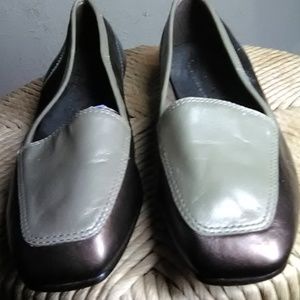 Enzo Angiolina New Gold Silver Brown Loafers Size